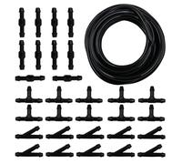 Ennoxwi Windscreen Washer Hose Repair Kit, 30-Piece Hose Connector Set in 3 Types with 3m Windscreen Washer Hose, Universal Repair Kit for Automotive Washer Systems