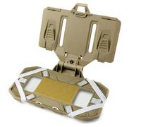 ENNSOO Tactical Vest Phone Holder, Molle Vest Accessory, Plate Holder, Compatible with Smartphones with Screen Size 4.7" - 6.7" for Outdoor, Tactical Training, Hunting Trips (Tan)
