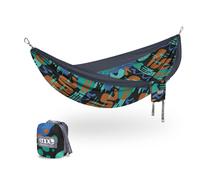 Eno Doublenest Hammock: Lagoon/Charcoal Colour: Lagoon/Charcoal