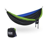 ENO, Eagles Nest Outfitters DoubleNest Lightweight Camping Hammock, 1 to 2 Person, Chartreuse/Black/Royal