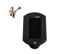 Eno Et Mini Clip on Guitar Tuner with Digital LCD Display | Auto Shut, 360 Degree Rotation, Backlight, Sturdy Hard Plastic Shell, Black Finish