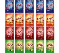 Eno Fruit Salt Antacid- 5g Sachets- Variety Pack - Regular x 5, Lemon x 5, Orange x 5, Cola x 5 = Total 20 sachets |
