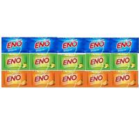 ENO Fruit Salt - Variety Pack - 5g Sachet Each - Regular x 5 sachets + Lemon x 5 sachets + Orange x 5 sachets