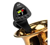 ENO MUSIC Professional Alto Saxophone Clip-On Tuner with Color LCD Display - Solid Wind Instrument Tuner, Saxophone Accessories for Musicians