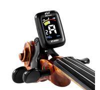 ENO MUSIC Professional Violin Viola Tuner, Colorful LCD Display Easy Control Clip on Accurate Violin Tuner