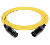 enoaudio Mogami 2534 Quad Professional Studio Cable Balanced Microphone | Neutrik Gold XLR Female - XLR Male | HiFi, Yellow, 5.0 m