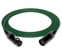enoaudio Mogami 2534 Quad Professional Studio Cable Balanced Microphone | Neutrik Gold XLR Female - XLR Male | HiFi, Green, 7.0 m