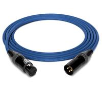 enoaudio Mogami 2534 Quad Professional Studio Cable Balanced Microphone | Neutrik Gold XLR Female - XLR Male | HiFi, Blue, 7.0 m