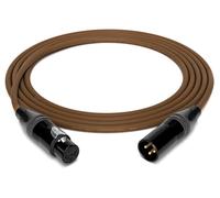 enoaudio Mogami 2534 Quad Professional Studio Cable Balanced Microphone | Neutrik Gold XLR Female - XLR Male | HiFi, Brown, 5.0 m