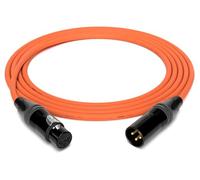 enoaudio Mogami 2534 Quad Professional Studio Cable Balanced Microphone | Neutrik Gold XLR Female - XLR Male | HiFi, Orange, 5.0 m