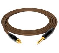 enoaudio Mogami 2534 Quad Professional Studio Cable, Neutrik Gold RCA RCA - 6.3 mm TS Jack, HiFi, Brown, 1.0 m