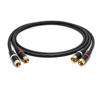 enoaudio Mogami 2534 Quad Stereo Pair (L,R) Audio Cable | Neutrik Gold RCA | HiFi - 1.0 m