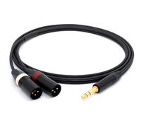 enoaudio Mogami 3106 Stereo Microphone Cable, HiFi Y-Audio cable | Neutrik Gold 6,3mm TRS - Neutrik Gold XLR male | HiFi - 2.0 m