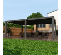 enoch large aluminum garden pergola in black