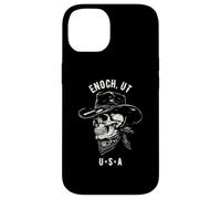 Enoch Utah USA Cowboy Skull Distressed Design Case for iPhone 14