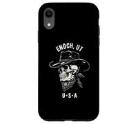 Enoch Utah USA Cowboy Skull Distressed Design Case for iPhone XR