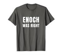 Enoch was Right Conservative Centre Right UK Politics T-Shirt, Men, Asphalt Grey, Medium