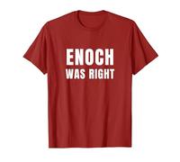 Enoch was Right Conservative Centre Right UK Politics T-Shirt, Men, Cranberry Red, Small