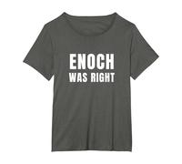 Enoch was Right Conservative Centre Right UK Politics T-Shirt, Women's Plus, Asphalt Grey, 2X