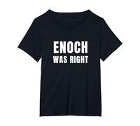 Enoch was Right Conservative Centre Right UK Politics T-Shirt, Women's Plus, Black, 1X