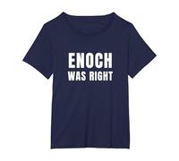 Enoch was Right Conservative Centre Right UK Politics T-Shirt, Women's Plus, Navy Blue, 5X
