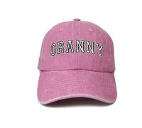 Enodtter Embroidered Granny Baseball Cap for Women, Gift for Grandma Nana Mimi, Washed Pink Cotton Trucker Hat Snapback Hat, Granny (Washed Pink), One Size