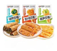 Enoki Mushroom Bean Rolls,Bamboo Shoots Mushroom Bean Gluten,Side Dishes,Ready Meals Kimchi,Snack Foods,Mala Latiao,Vegetarian,Delicious Chinese Snack Gifts (Enoki mushrooms,2bags(12pcs))
