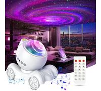 ENOKIK Galaxy Projector, Star Aurora Night Light Bluetooth Speaker, White