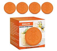 Enolvo Brown Sugar Keeper Bee - Terra Cotta Brown Sugar Saver, Disc to Maintain Food Moisture in Container, Softener Stone, Terracotta Bear Softener Alternative - 4Pack