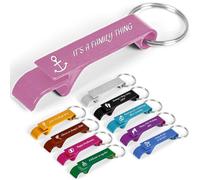 ENOMY 50 Pcs Custom Bottle Opener Keychain Bulk Personalised Aluminum Beer Bottle Opener Engraved Text & Logo Keyring for Bar Party Wedding Birthday Christmas Favours Gift