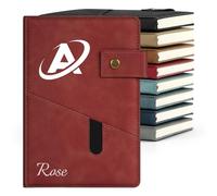 ENOMY A5 Personalised Journal Waterproof Cover Rose Gold 200 Pages Weekly Planner Diary for Writing Memory Keeping Red