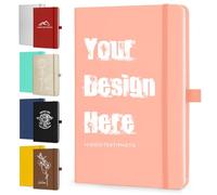 ENOMY A5 Personalised Notebook Custom Hardcover Executive Journal Daily Planner Work Notebook Customised with Logo Text Image Pink