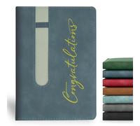 ENOMY A5 Personalised Notebook Custom Notebooks Waterproof Leather Hardcover Personalized Journal for Men Women Lined 240 Pages Notebook for Business Work College Support Logo Text Photo DeepBlue