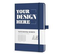 ENOMY Custom A5 Notebook Personalised Hardcover Journal with Logo/Text/Image Executive Notepad Student Diary Corporate Gift Travel Notebook Lake Blue