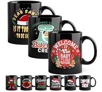 ENOMY Custom Coffee Mug with Photo Text Logo Personalized Ceramic Mug 11oz Coffee Mug on Both Sides Customized Gifts for Business Promotions Corporate Gifts College Graduate Gifts Black