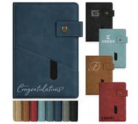 ENOMY Personalised Notebook A5 Leather Custom Personalized Notebooks Customisable Notebooks with Logo Text Pictures Personalised Notepad Hardcover Notebook for Bussiness Gift College 200 Pages