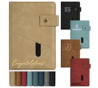 ENOMY Personalised Notebook A5 Leather Custom Personalized Notebooks Customisable Notebooks with Logo Text Pictures Personalised Notepad Hardcover Notebook for Bussiness Gift College 200 Pages