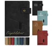 ENOMY Personalised Notebook A5 Leather Custom Personalized Notebooks Customisable Notebooks with Logo Text Pictures Personalised Notepad Hardcover Notebook for Bussiness Gift College 200 Pages