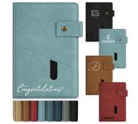 ENOMY Personalised Notebook A5 Leather Custom Personalized Notebooks Customisable Notebooks with Logo Text Pictures Personalised Notepad Hardcover Notebook for Bussiness Gift College 200 Pages