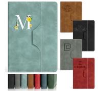 ENOMY Personalised Notebook A5 Leather Daily Personalized Notebooks 240 Pages Personalised Notepad with Logo Text Image Hardcover Journal for Work Meeting College Business Light Blue