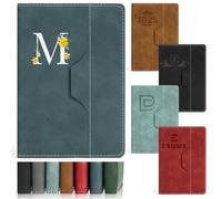 ENOMY Personalised Notebook A5 Leather Daily Personalized Notebooks 240 Pages Personalised Notepad with Logo Text Image Hardcover Journal for Work Meeting College Business Deep Blue