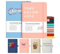 ENOMY Personalised Notebook Custom Logo/Text/Image personalized notebooks A5 Executive Customized Journal & Student Notepad Diary Hardcover Gift Pink