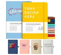ENOMY Personalised Notebook Custom Logo/Text/Image personalized notebooks A5 Executive Customized Journal & Student Notepad Diary Hardcover Gift Yellow