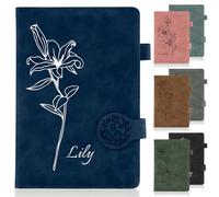 ENOMY Personalised Notebook Premium A5 Leather Notebook Customisable with Logo/Text/Photos 200 Page Executive Journal Business Notepad for Men Women Gift Dark Blue