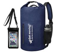 ENONEO Dry Bag Waterproof Bag 10L 20L 30L Ultralight Dry Bag RollTop Waterproof Backpack Swimming Bag Waterproof Pack Sack Duffel Bag for Kayak Rafting Bathing Fishing (Blue, 30L)