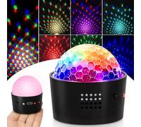 ENONEO Mini Disco Ball Lights 7 Colour Sound Activated Project Light Night LED Party Lights Mini Strobe Light for Kids Birthday Home Party Stage DJ Christmas