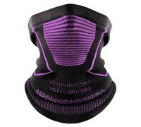 ENONEO Winter Cycling Neck Gaiter Mens Motorcycle Balaclava Thermal Neck Warmer Running Men's Balaclavas Windproof Breathable Ski Mask Women Neck Scarf Snood Sports Face Mask Bandana (Purple)