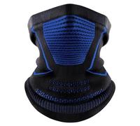 ENONEO Winter Cycling Neck Gaiter Mens Motorcycle Balaclava Thermal Neck Warmer Running Men's Balaclavas Windproof Breathable Ski Mask Women Neck Scarf Snood Sports Face Mask Bandana (Blue)