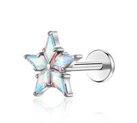 ENONTY 1 Piece 16G G23 Titanium Non-Threaded Labret Stud, Studs with Shiny Cubic Zirconia for Labret, Tragus, Helix, Conch, Lobe, Rook, Cartilage, Pusher, for Sleeping, Piercing for Men and Women