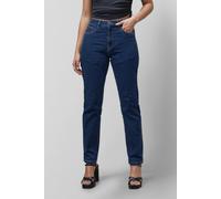 Enorsia Authentic High Waisted Regular Fit Jeans In Dark Blue Dark Blue